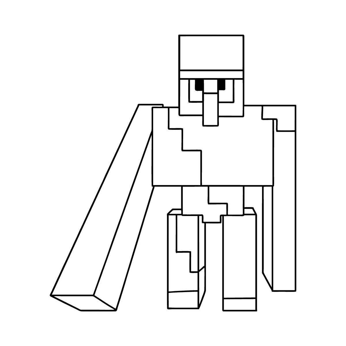 Mysterious dazzling guard from minecraft