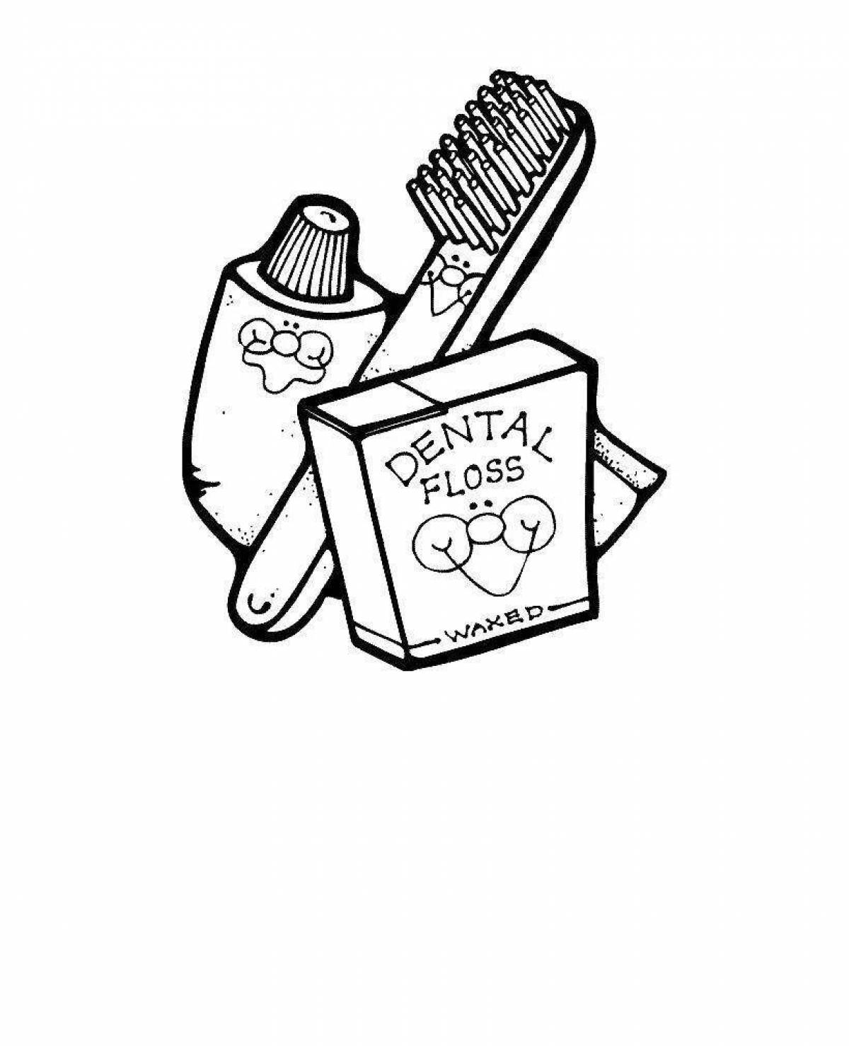 Joyful personal care coloring page