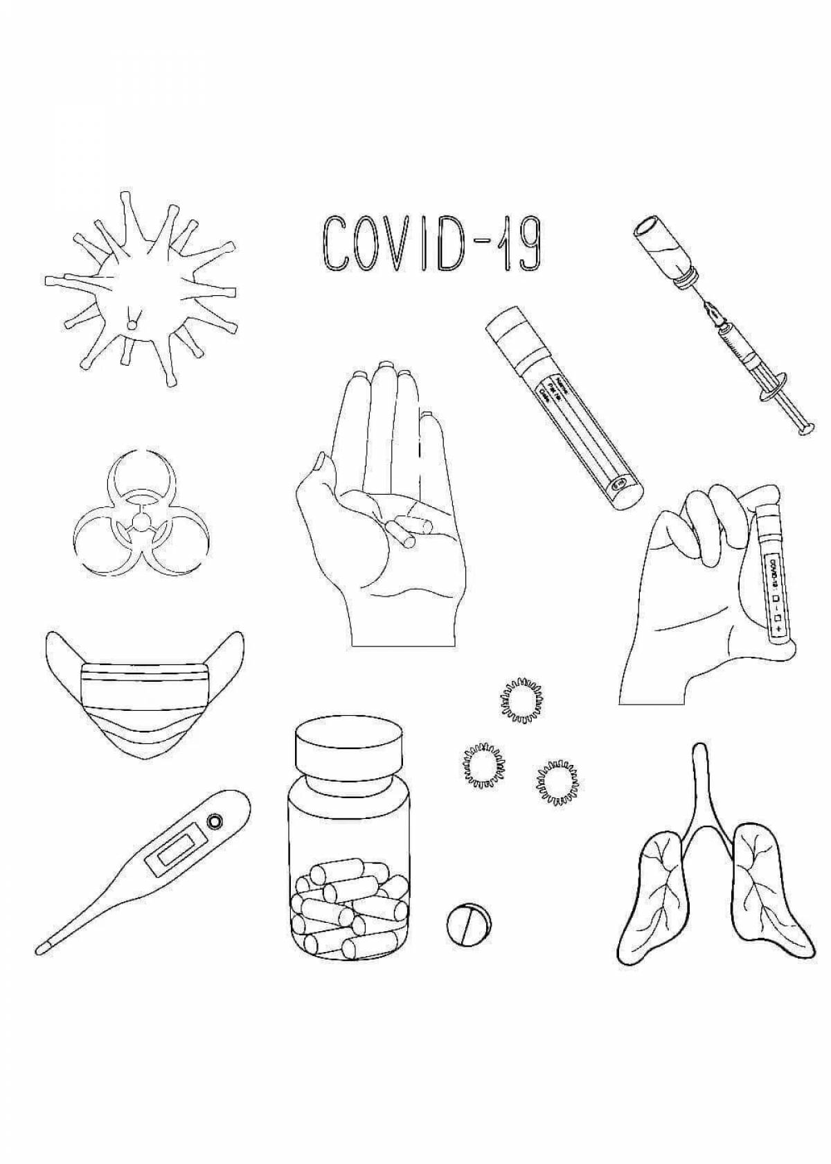 Fun personal care coloring page