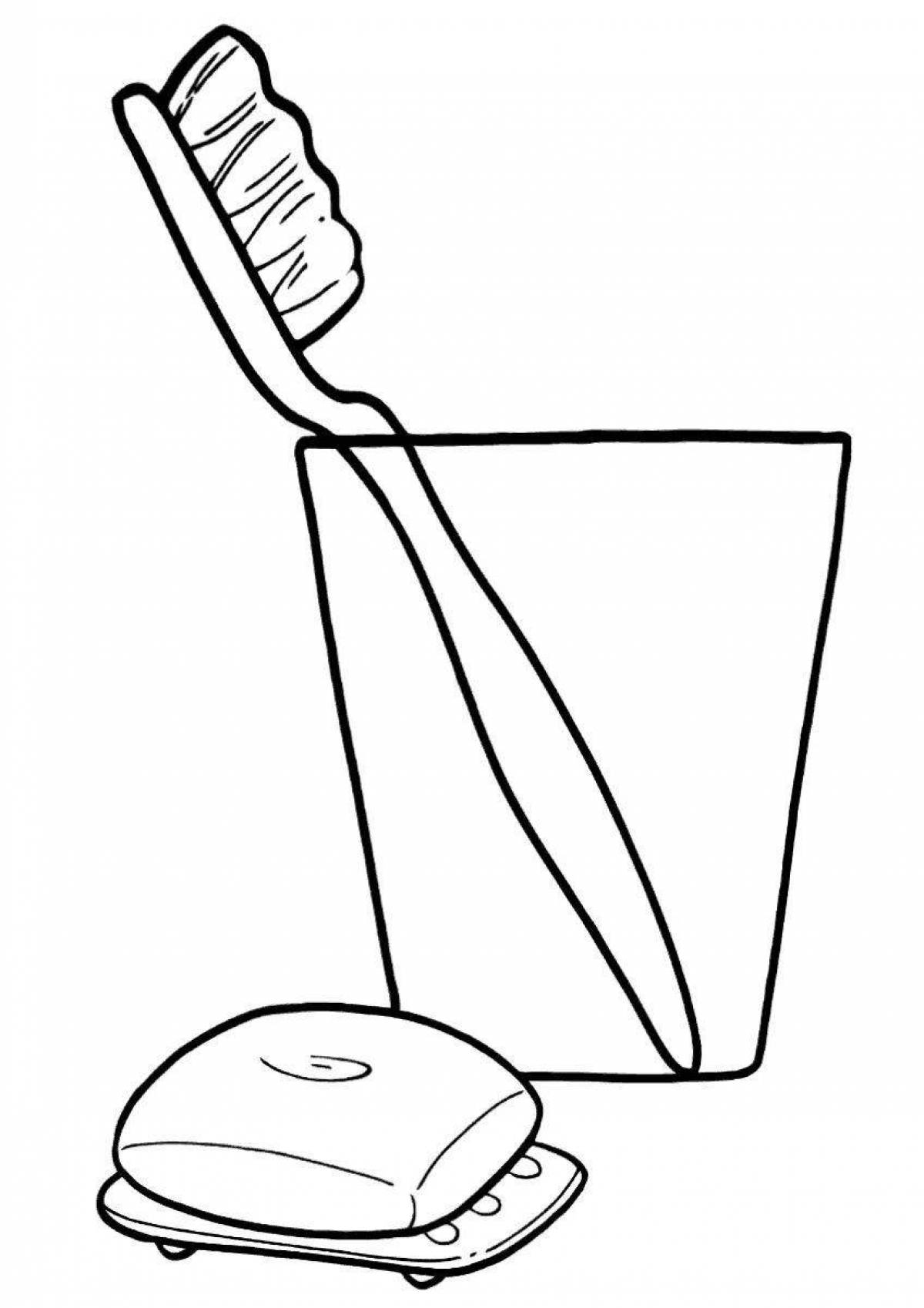 Coloring page fashionable personal care items