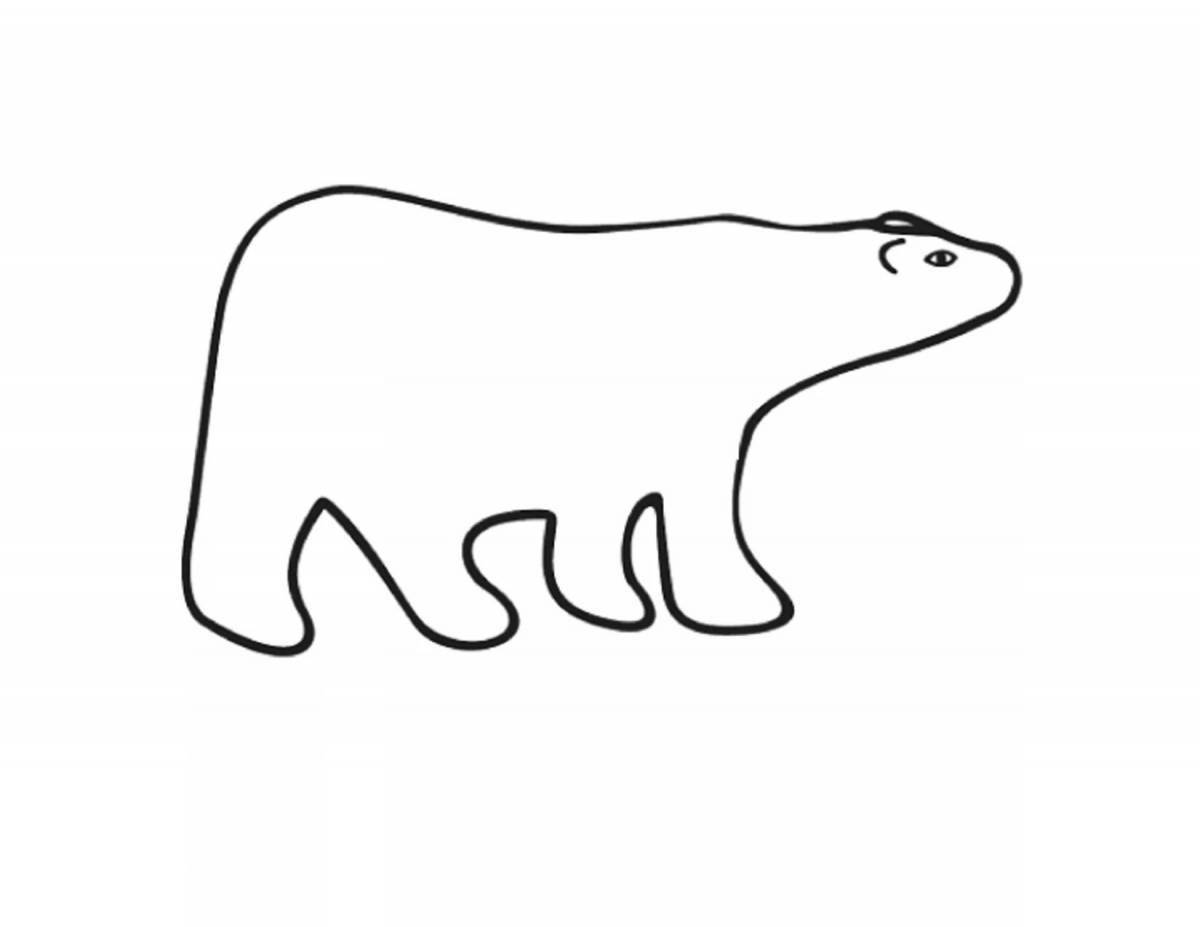 Удивительный образец раскраски белого медведя