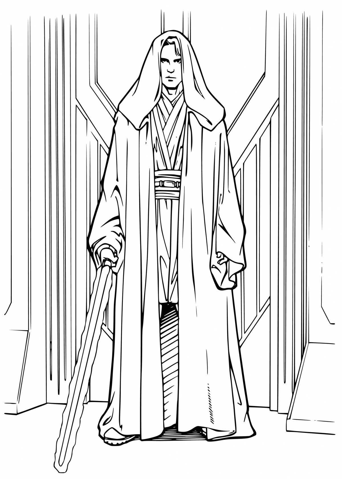 Dazzling Obi-Wan Kenobi coloring page