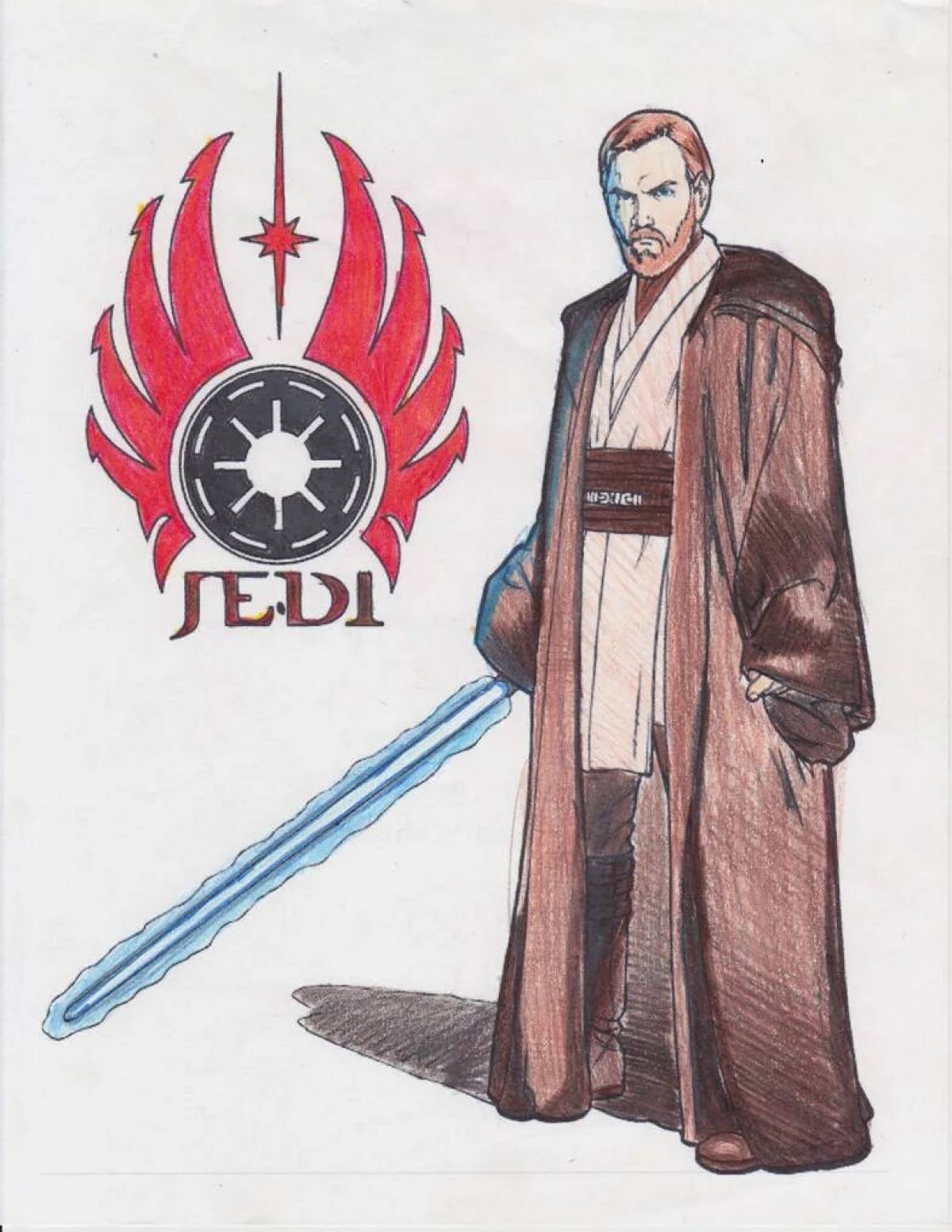 Charming obi-wan kenobi coloring book