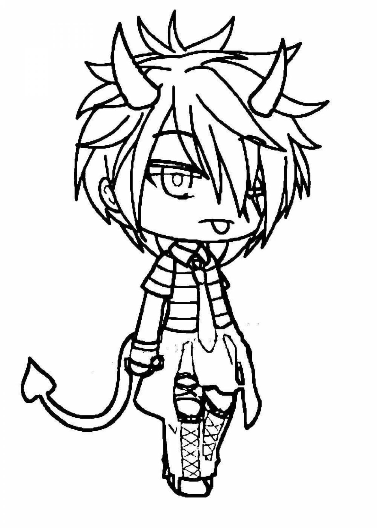 Раскраска Невероятная раскраска gacha life print