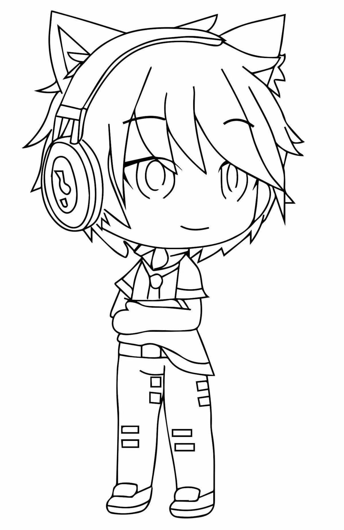 Раскраска Светящаяся раскраска gacha life print