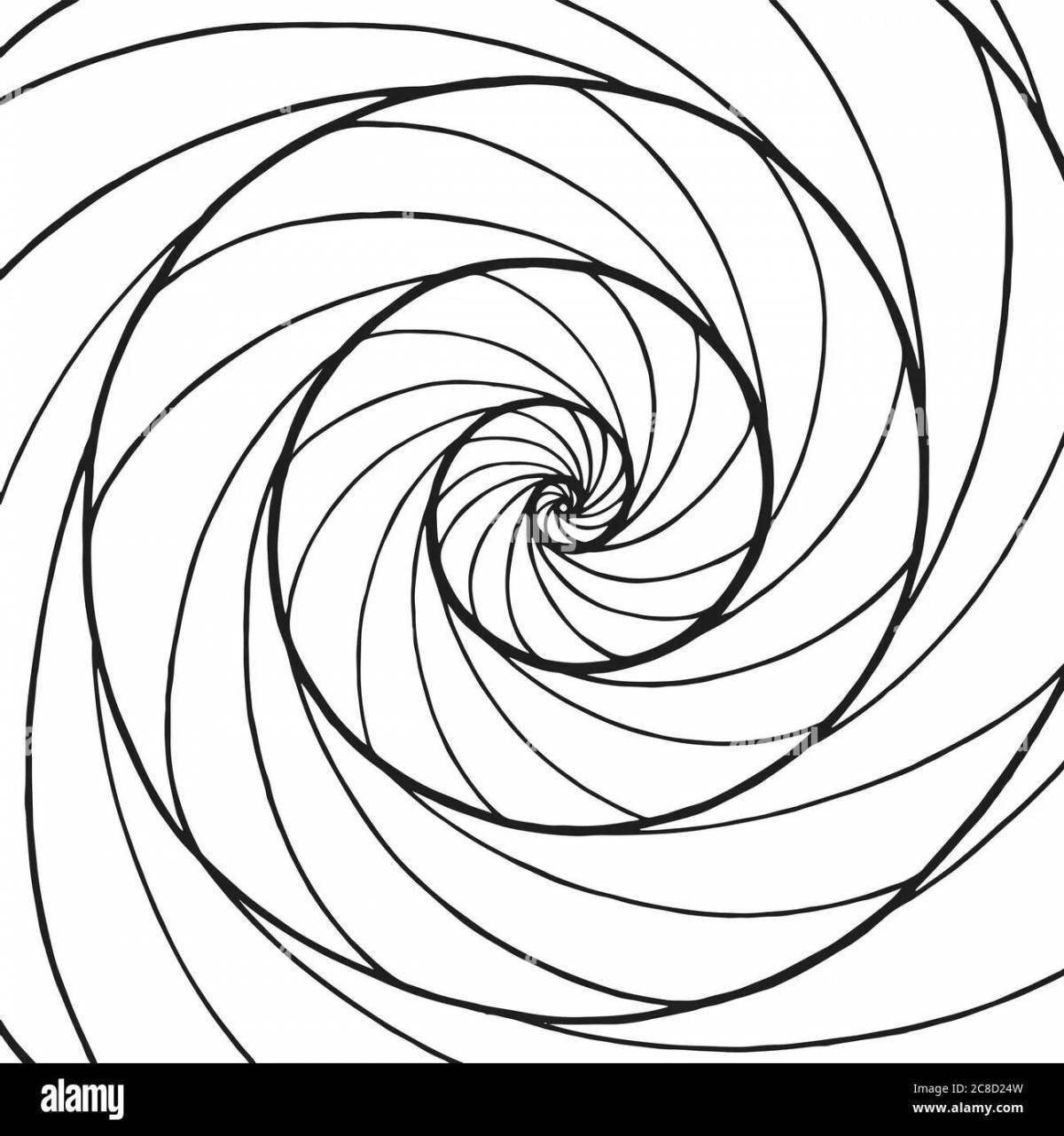 Creative spiral coloring