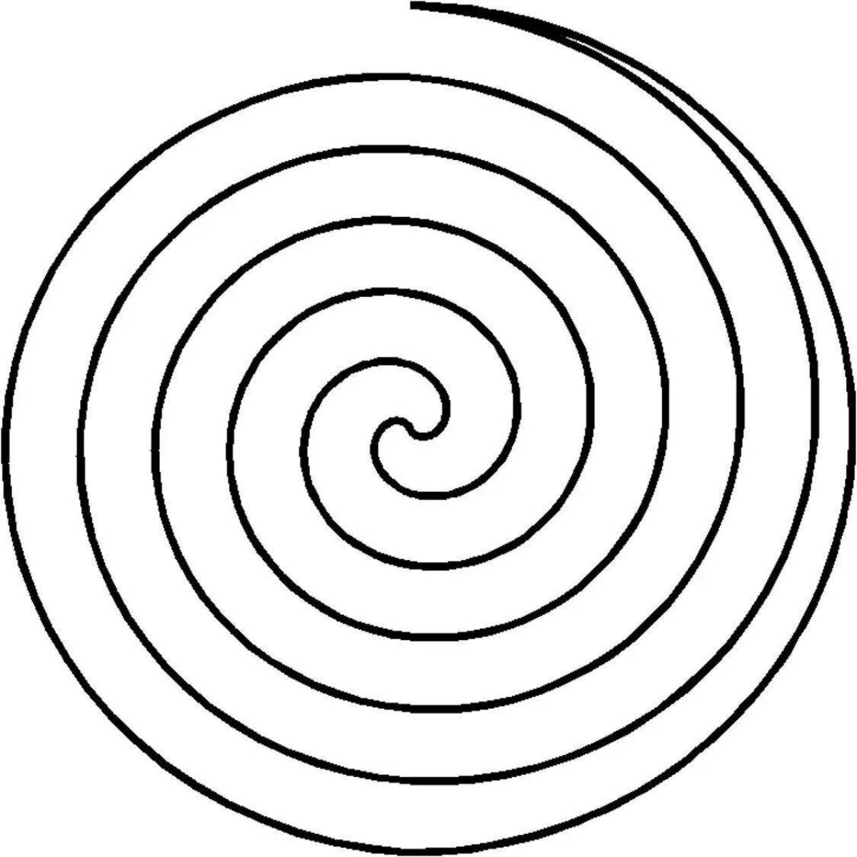 Joyful spiral coloring