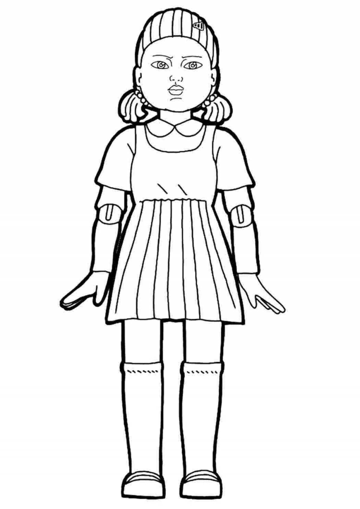 Unusual coloring pages of children's long legs