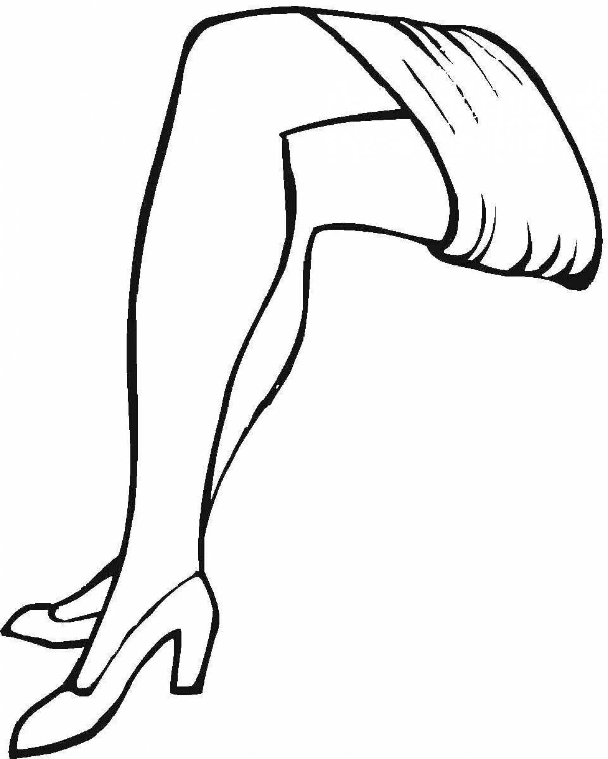 Luminous coloring pages for children with long legs