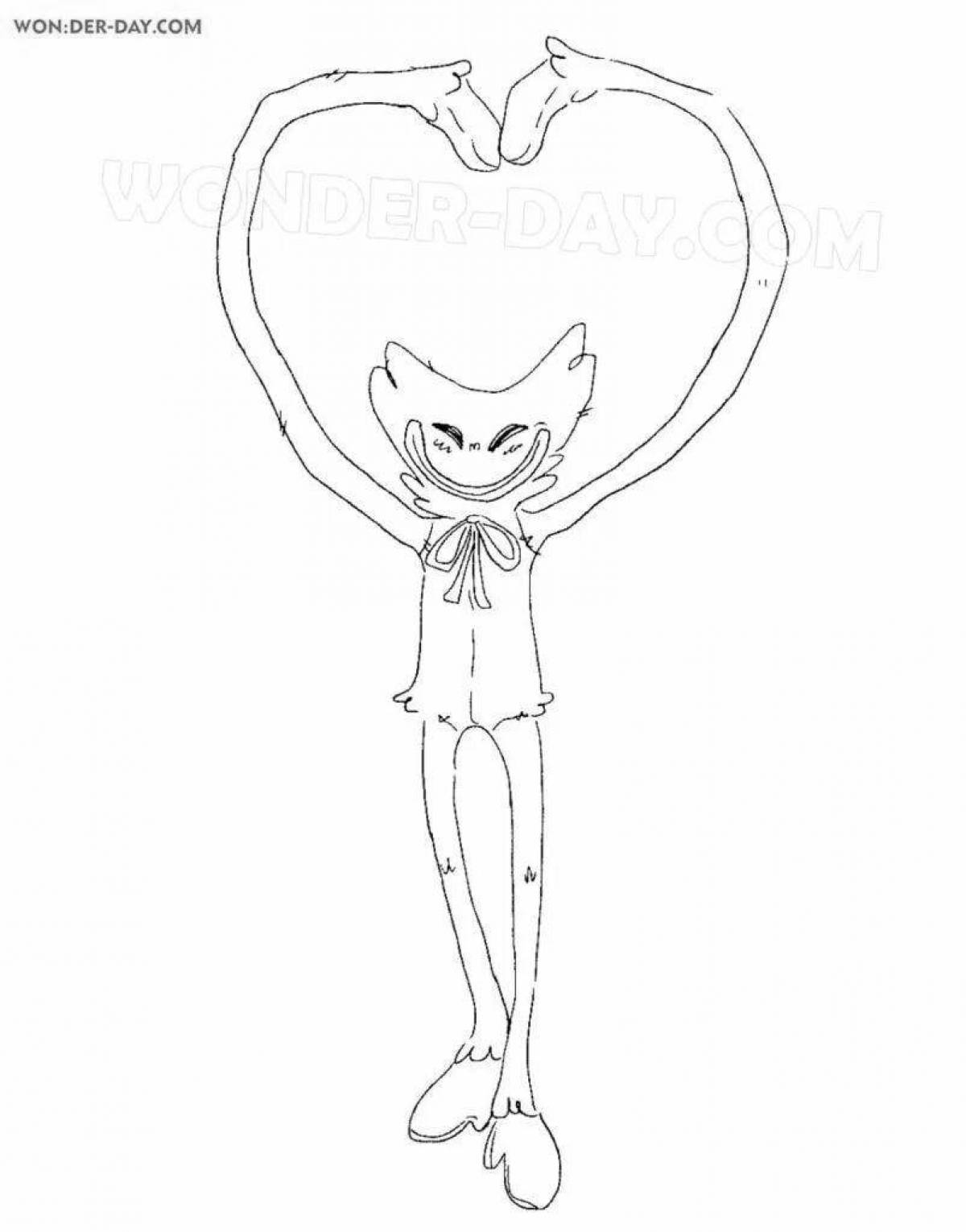 Happy coloring page baby long legs