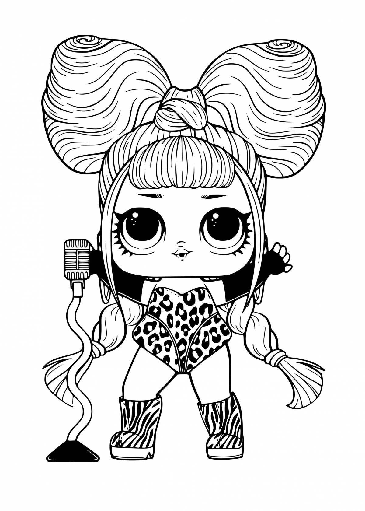 Adorable dolls turn on dolls lol coloring page