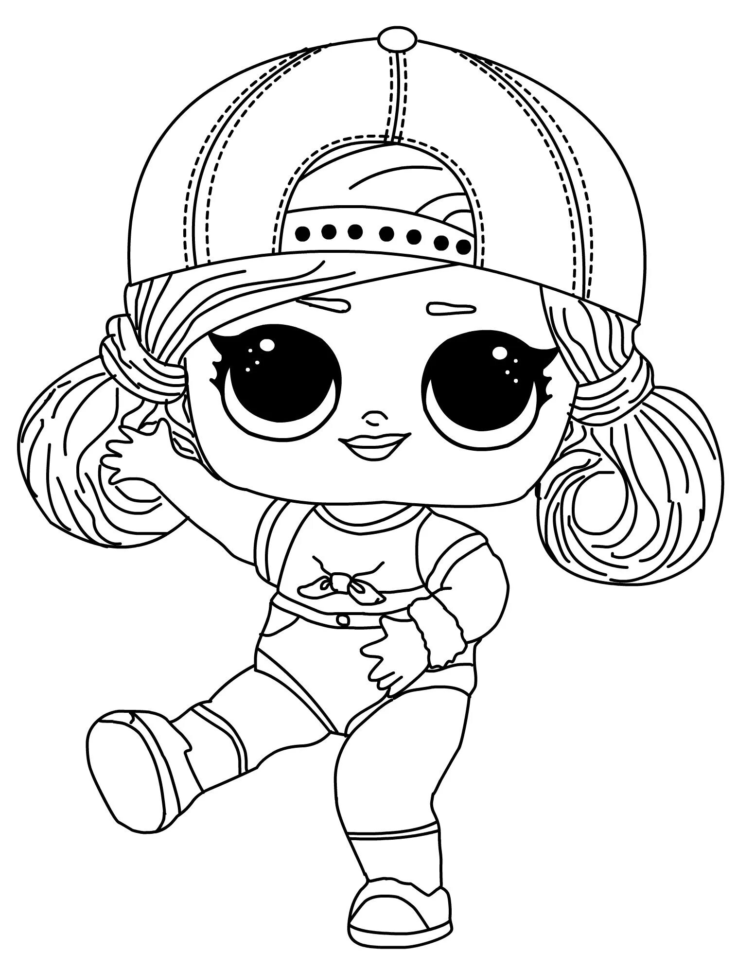 Colorful dolls turn on lol coloring page