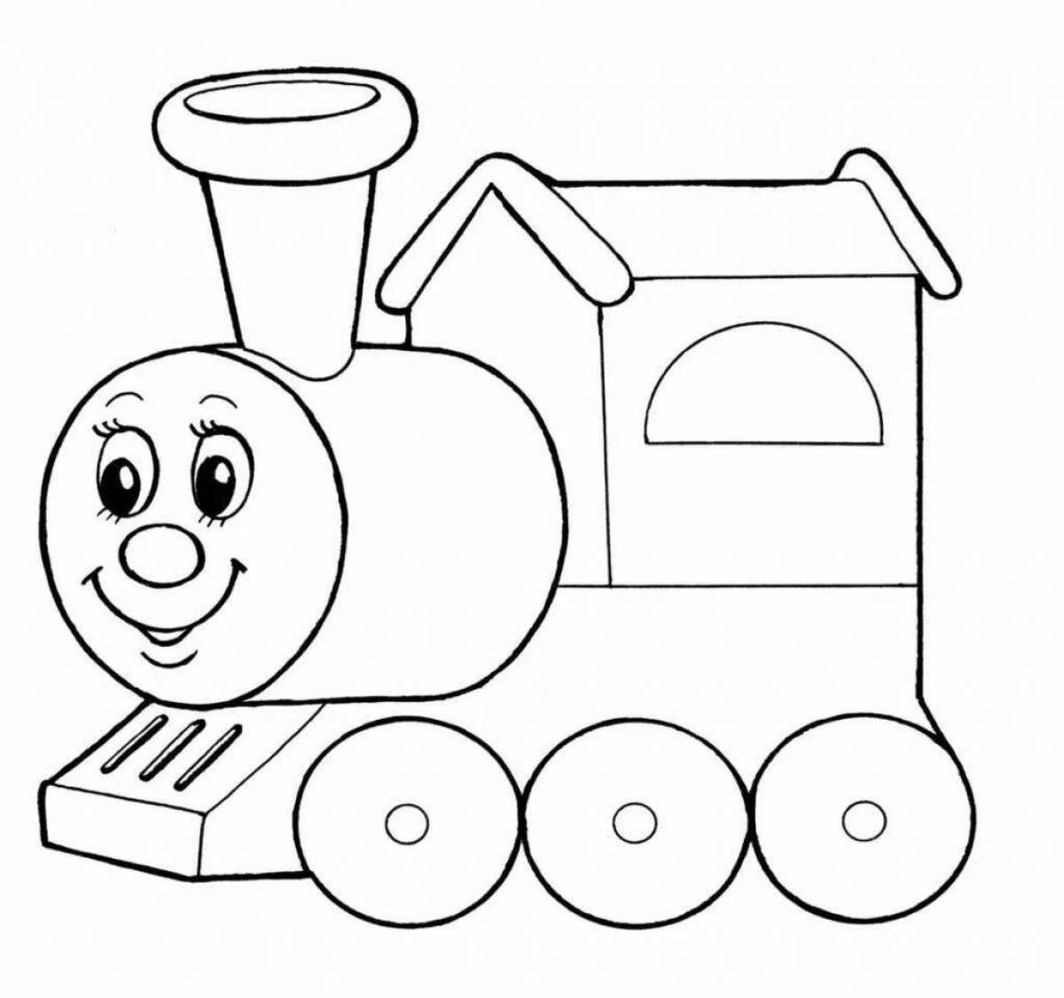 Luxury steam locomotive coloring page