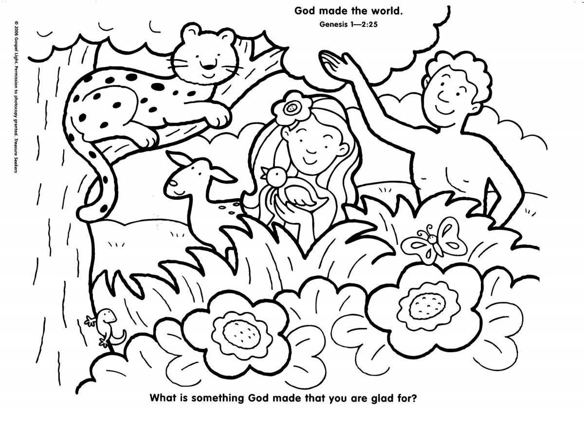 Great adam and eve coloring pages