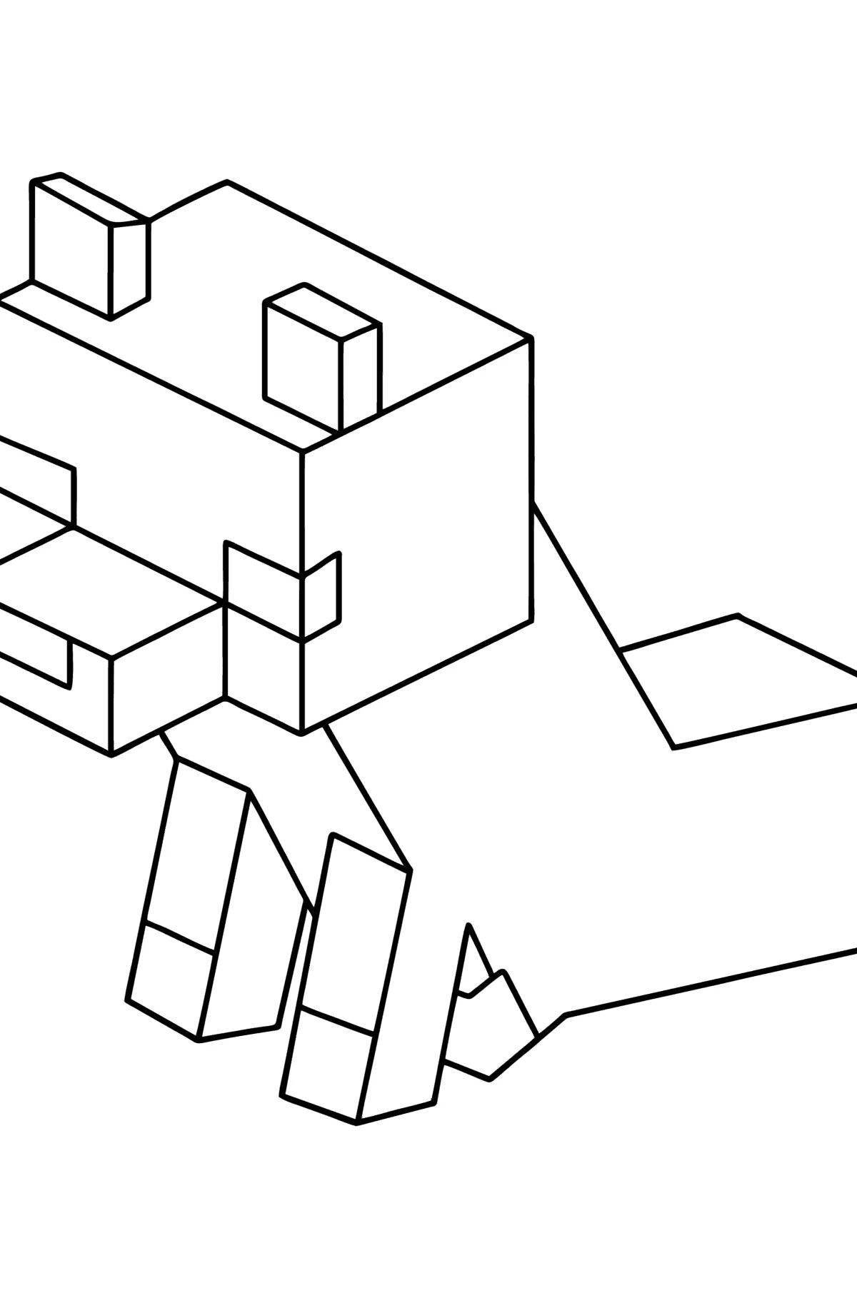 Увлекательная изумрудная раскраска minecraft