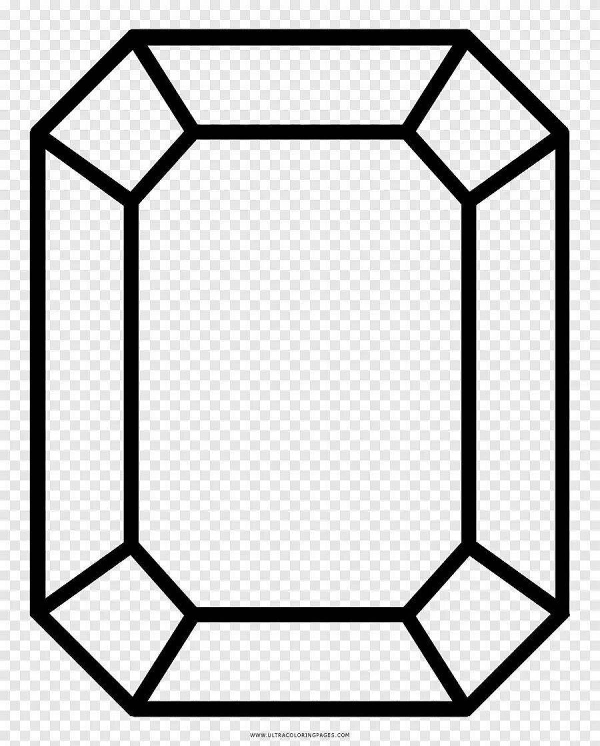 Раскраска изумруд по счастливой случайности майнкрафт