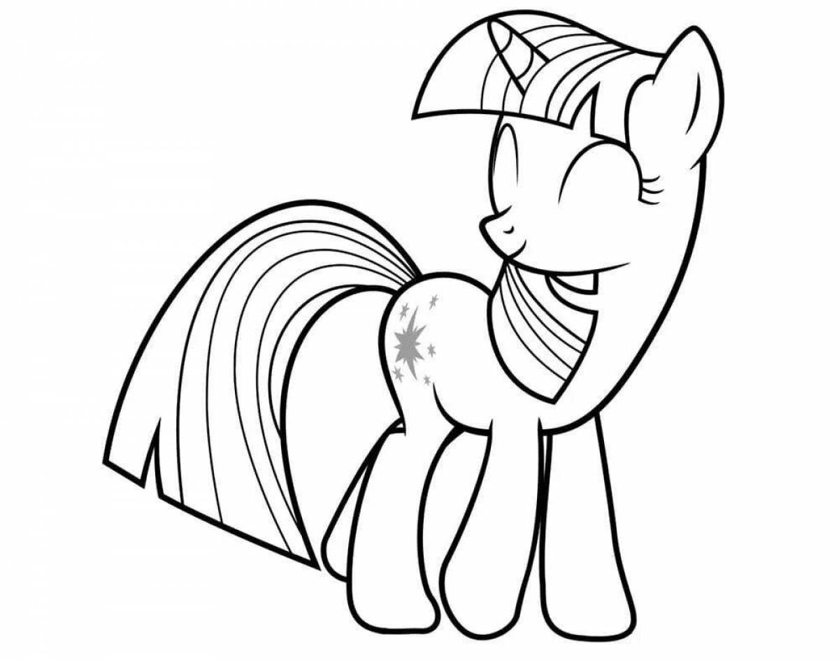 Radiant coloring page pony sparkle man