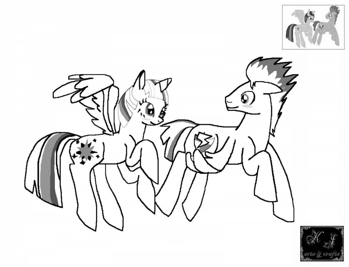 Great pony sparkle man coloring book