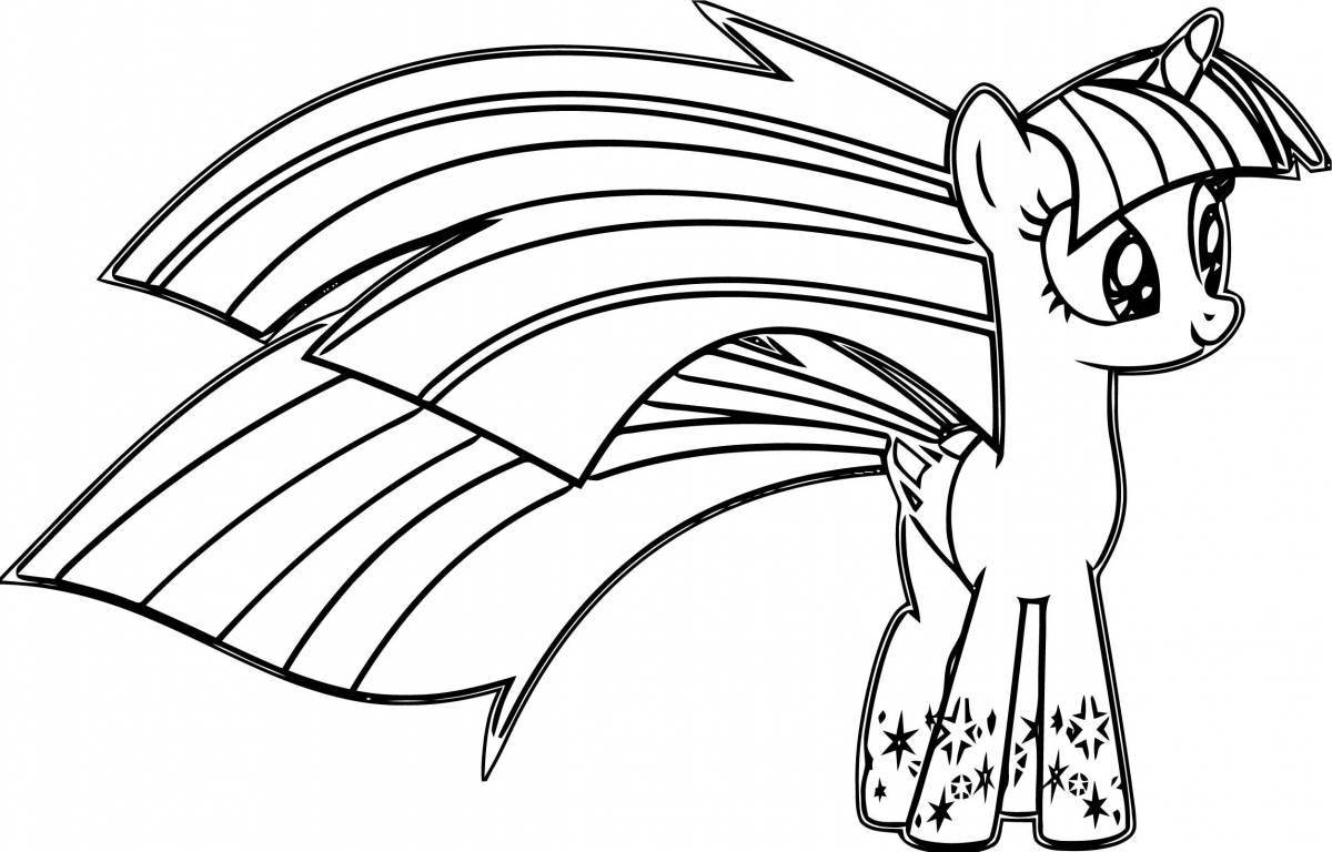 Dazzling coloring page pony sparkle man