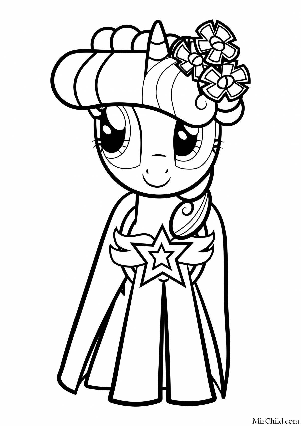 Sparkle man pony coloring page