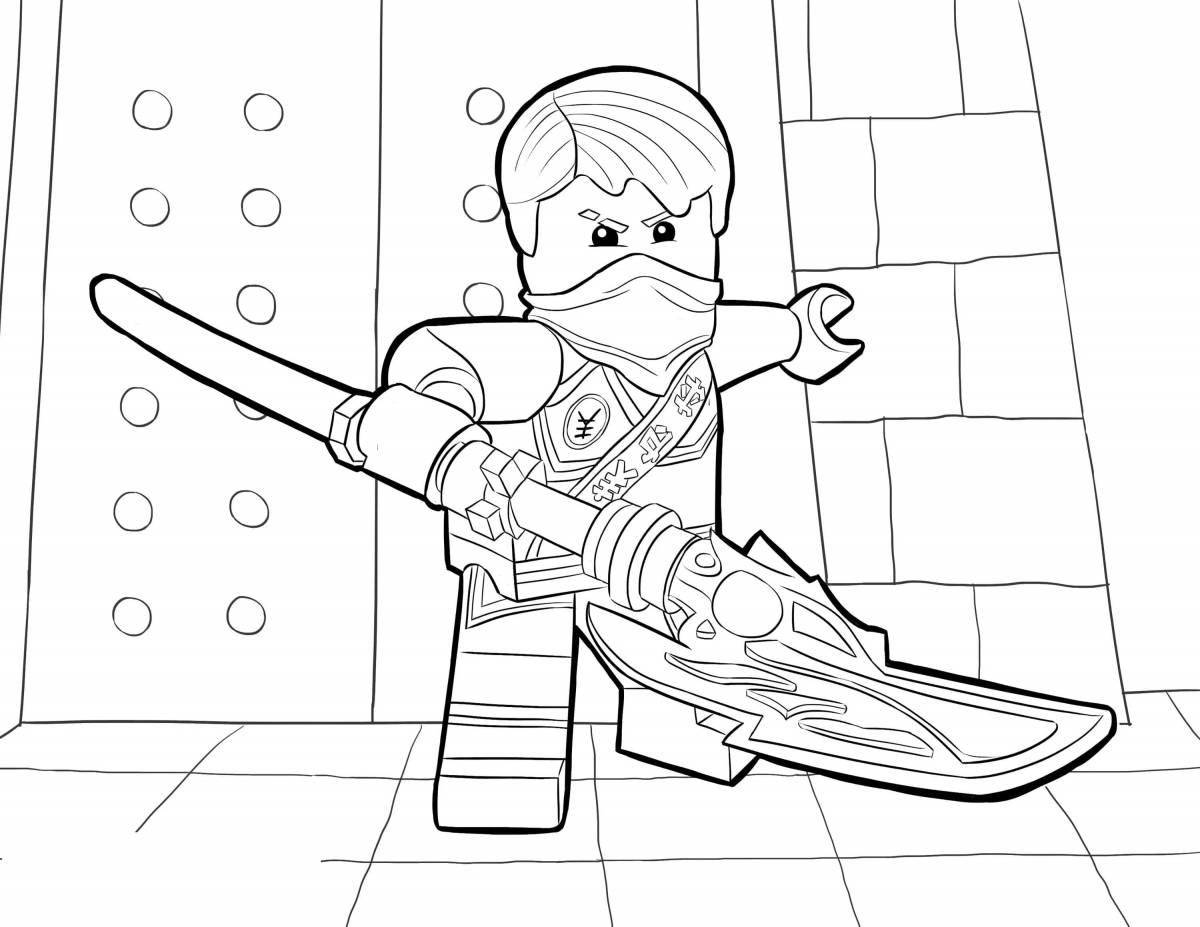 Lego ninjago jay bright coloring page