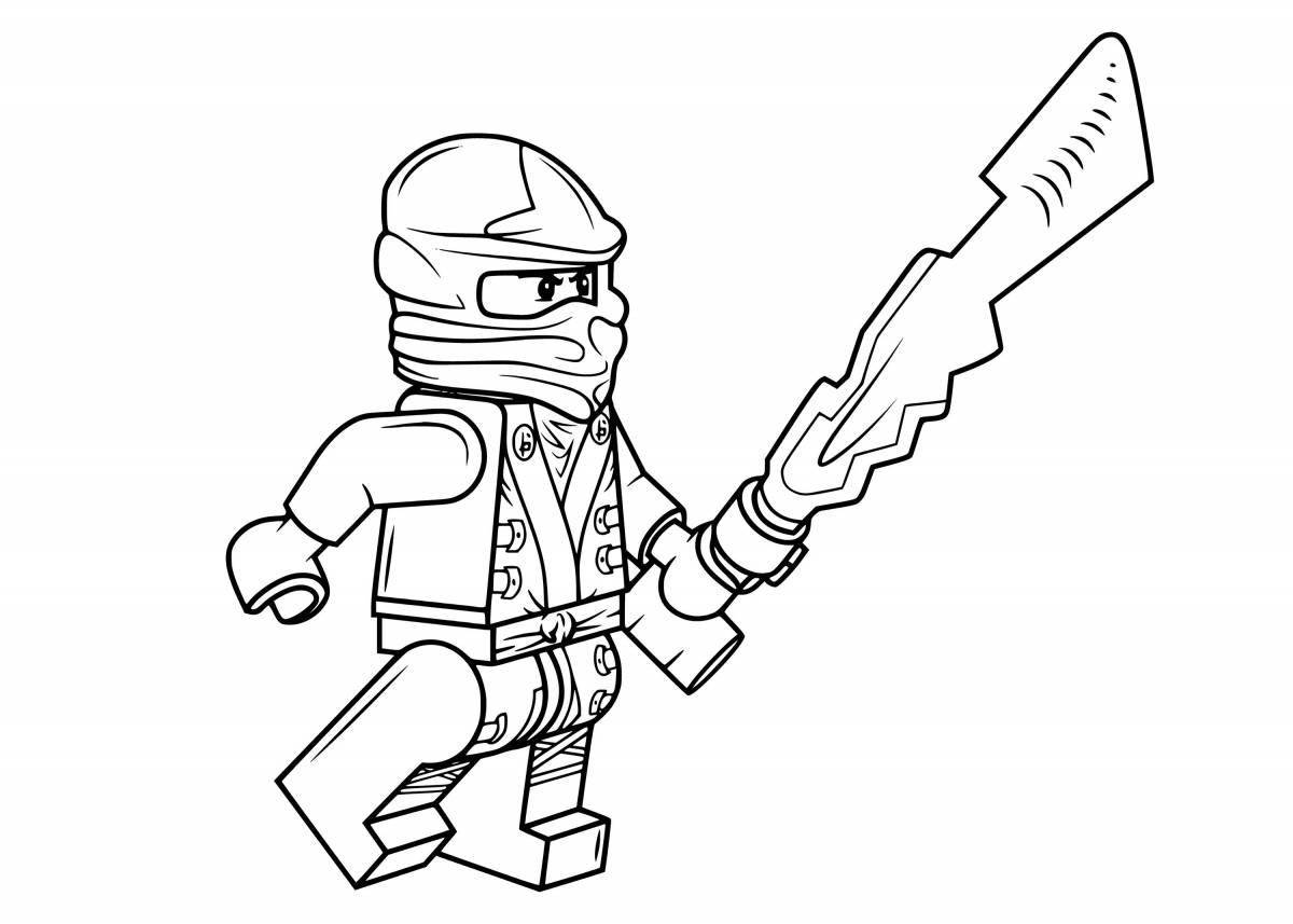 Amazing lego ninjago jay coloring page