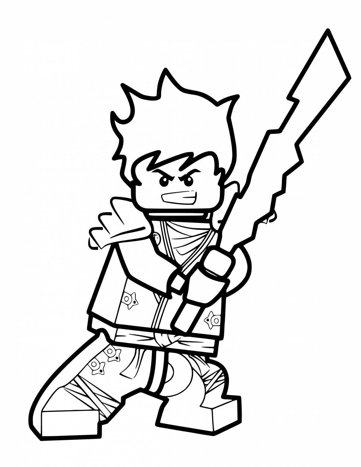 Fairy lego ninjago jay coloring page