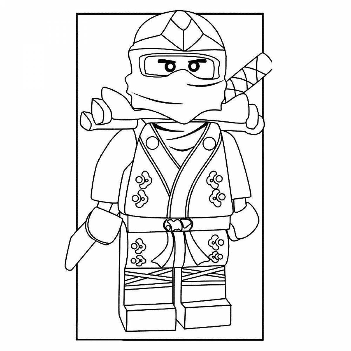 Glorious lego ninjago jay coloring page