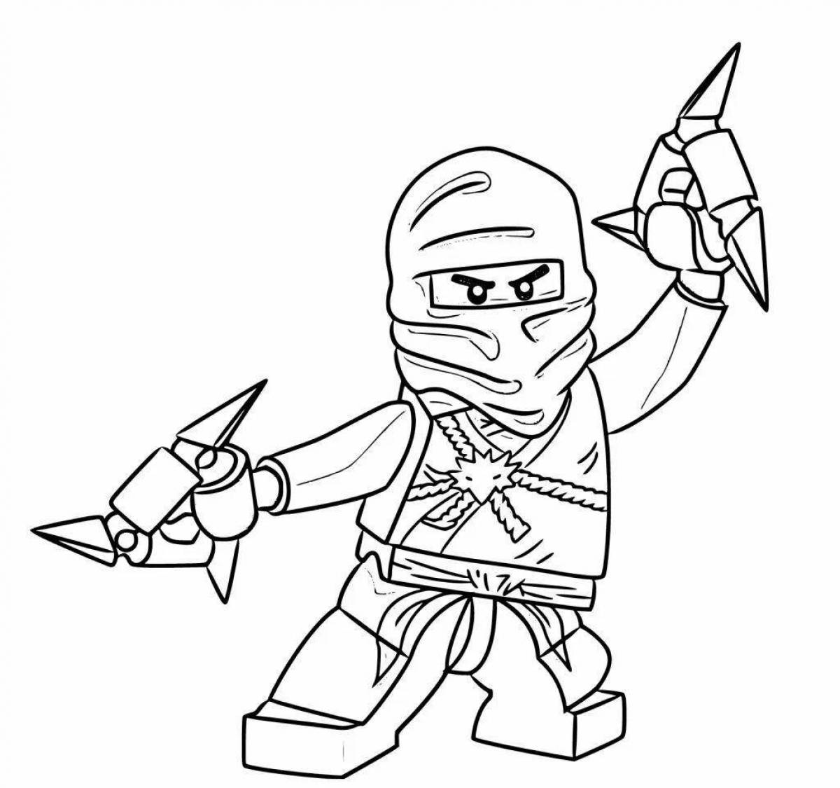 Intriguing coloring lego ninjago jay