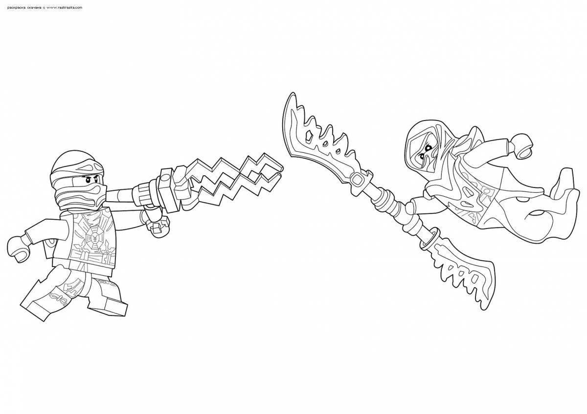 Lego Mysterious Ninjago Jay Coloring Page