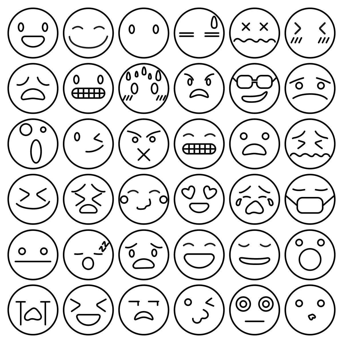 Teasing coloring smileys funny