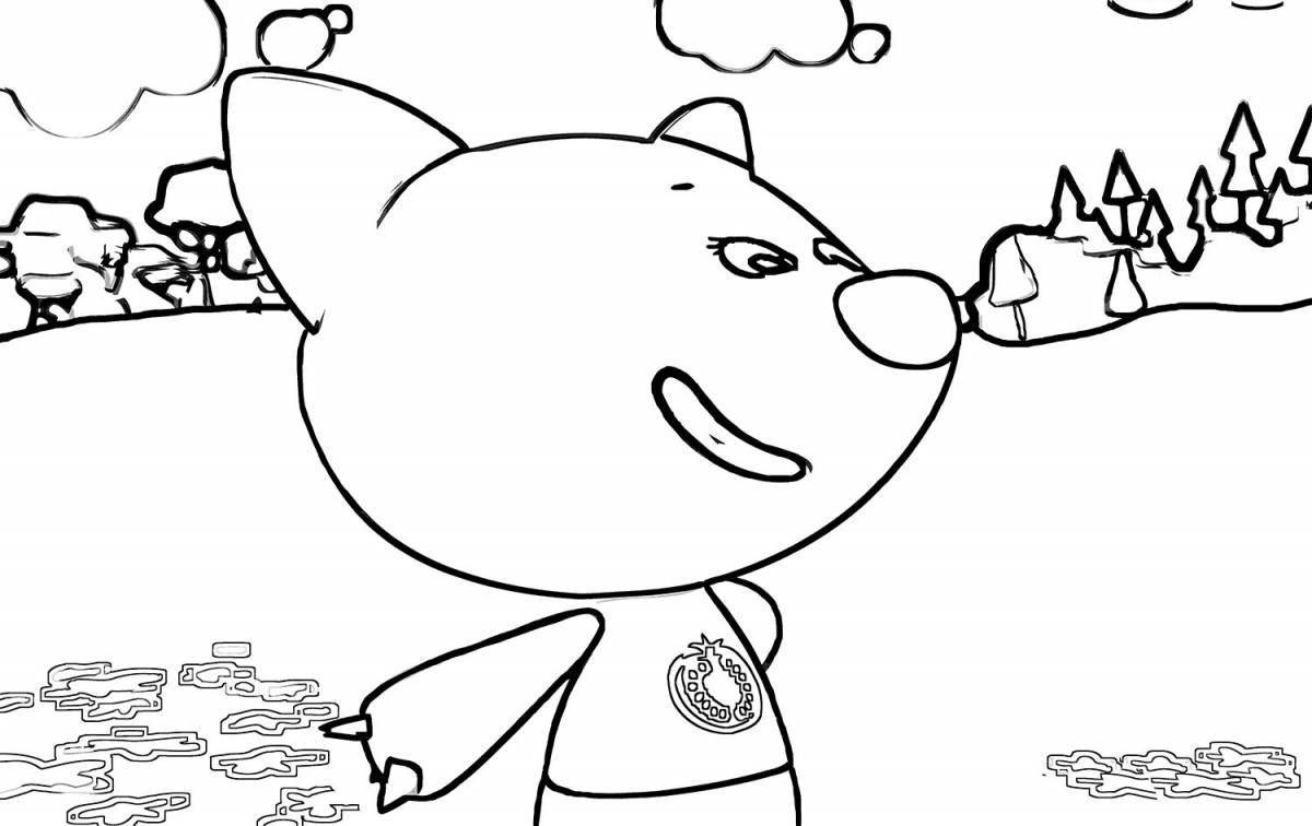 Cute cute cartoon coloring pages