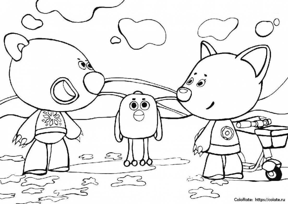 Color Explosive Cartoon Mimimishki Coloring Pages