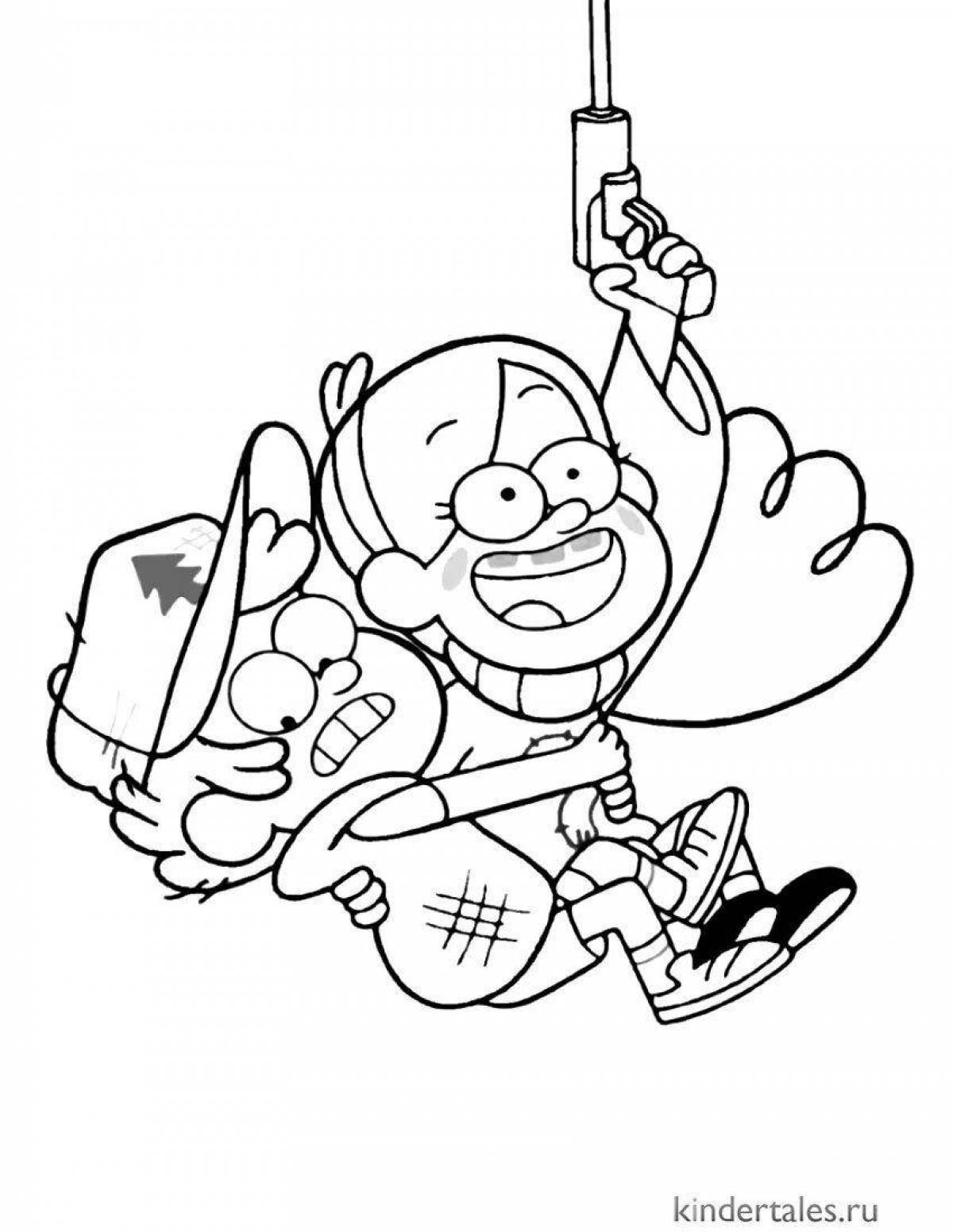 Coloring bright dipper and mabel