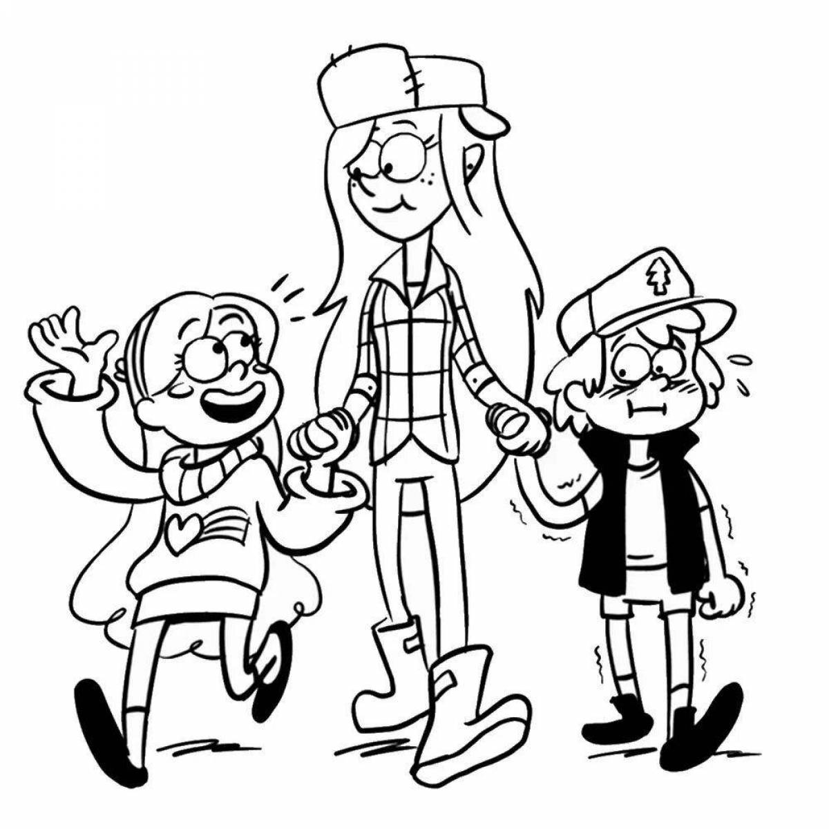 Fun coloring for dipper and mabel