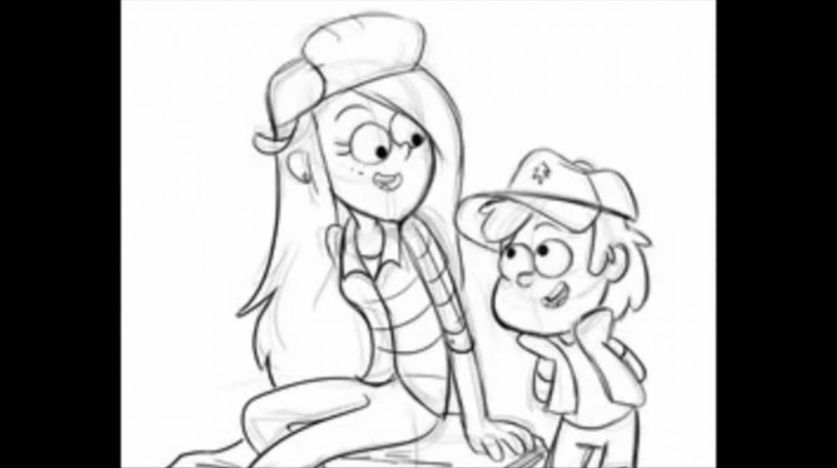 Violent dipper and mabel coloring