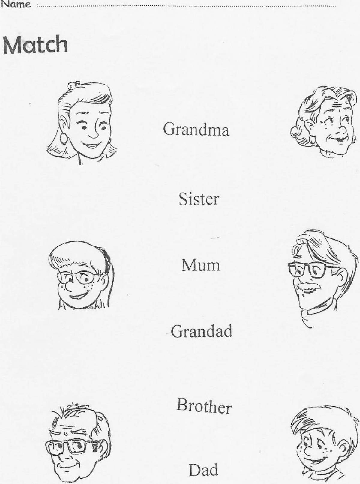 Funny family coloring book