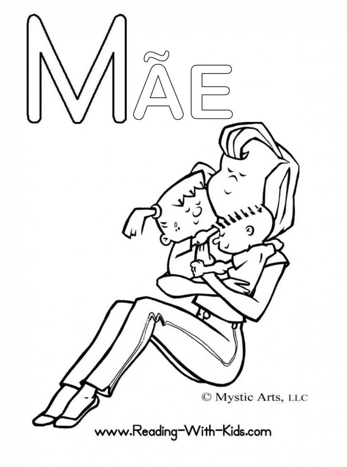 Animated family coloring book