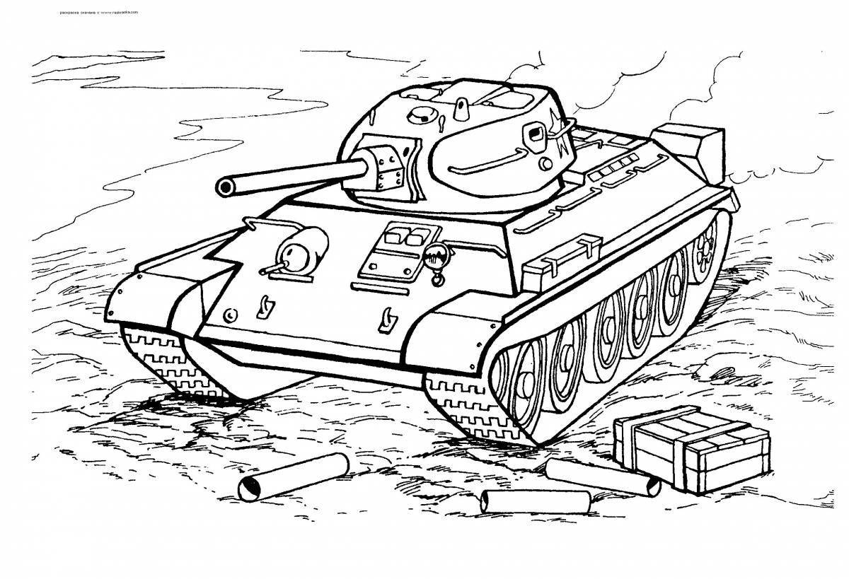 Fun coloring t-34 85