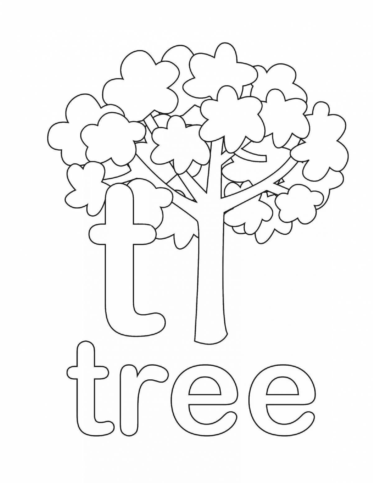 Раскраска Веселые карточки с английским алфавитом