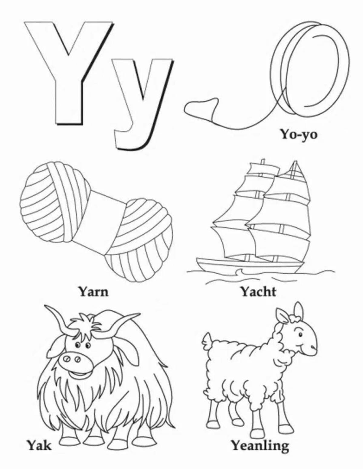 Charming english alphabet cards