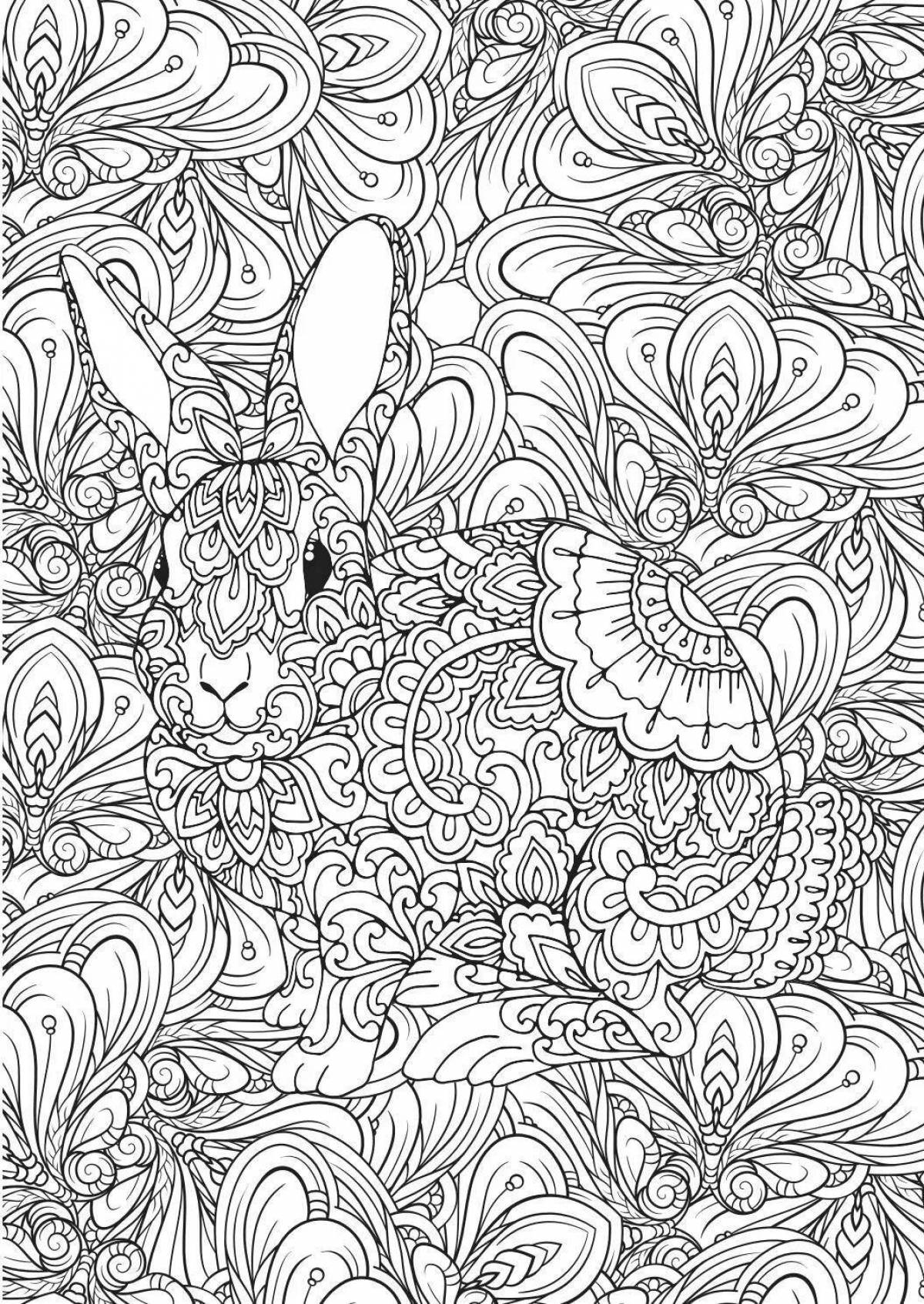 Exquisite adult coloring book, large
