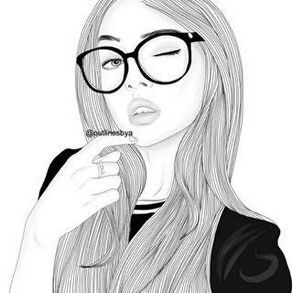 Girl with glasses #5