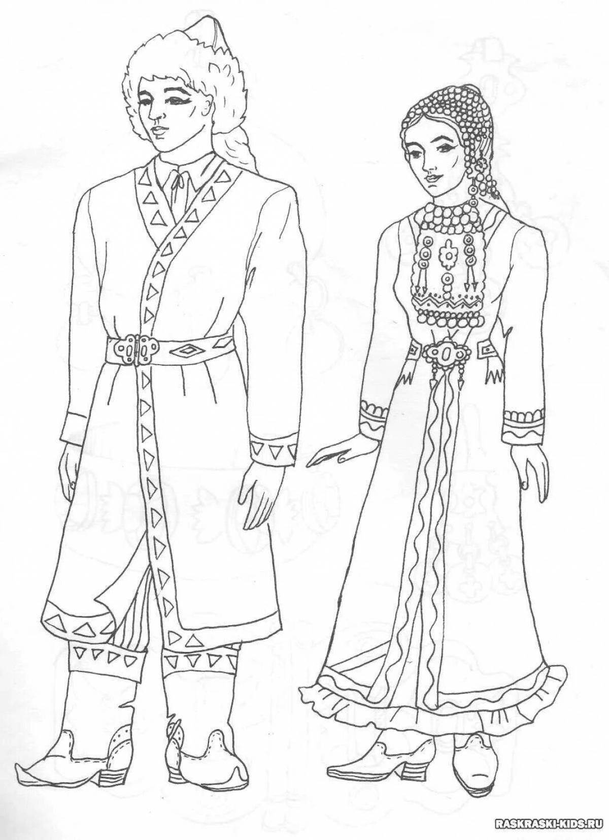 Яркий башкирский национальный костюм