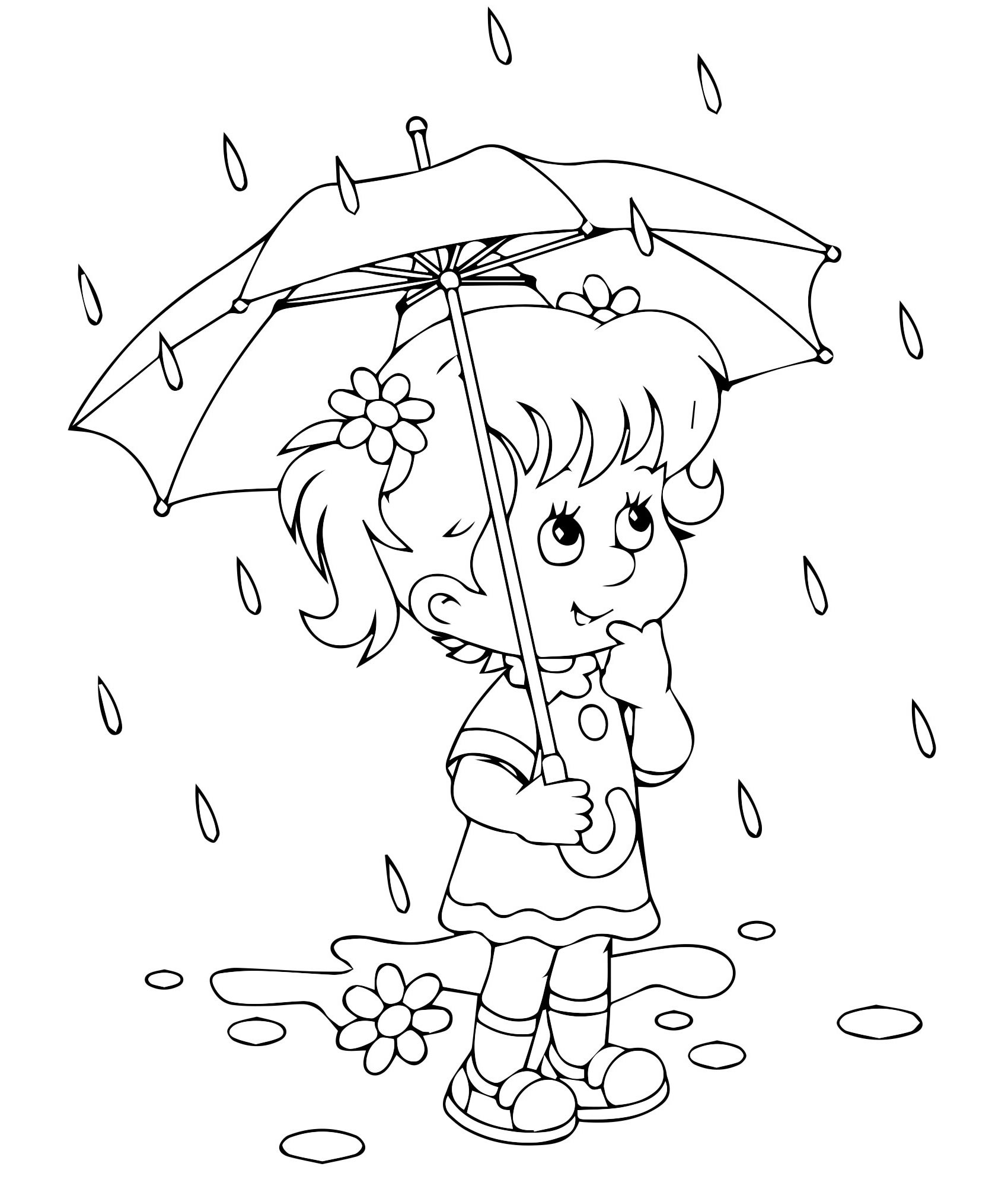 Девочка с зонтиком #2