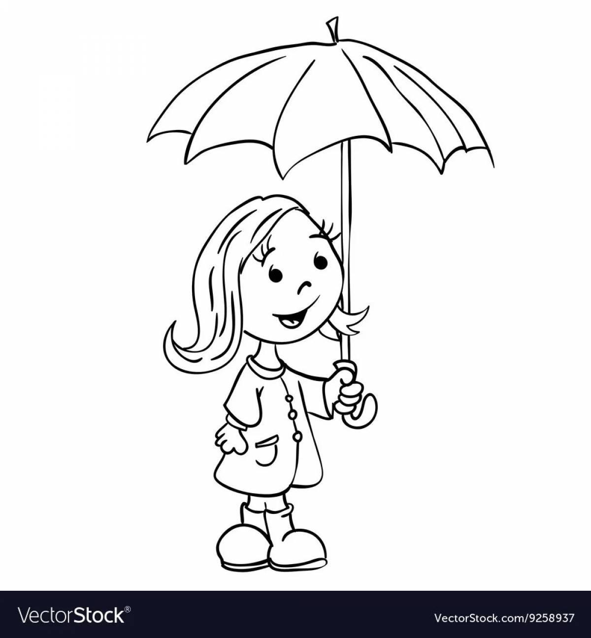 Girl with umbrella #4