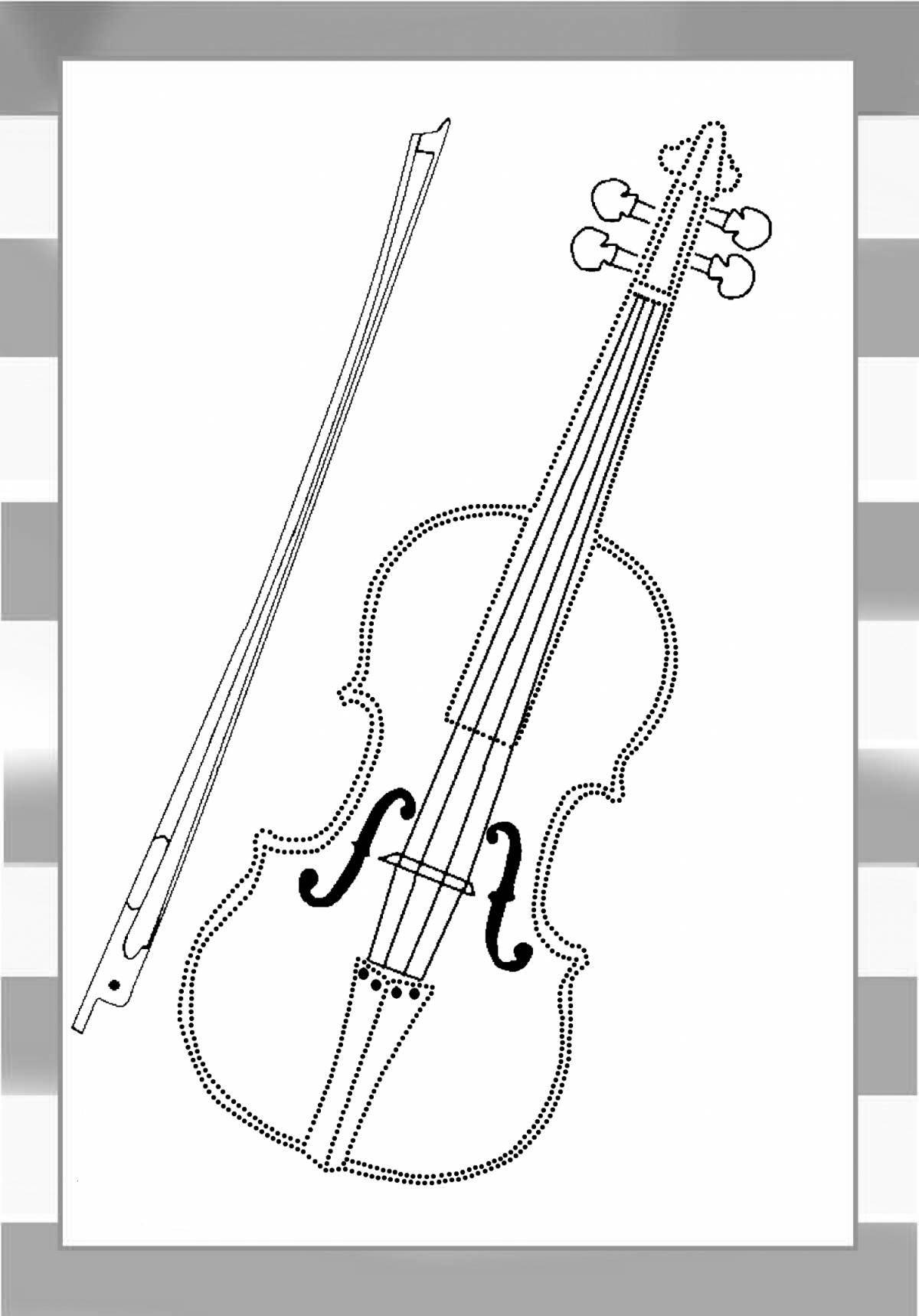 Blissful violin and cello coloring book