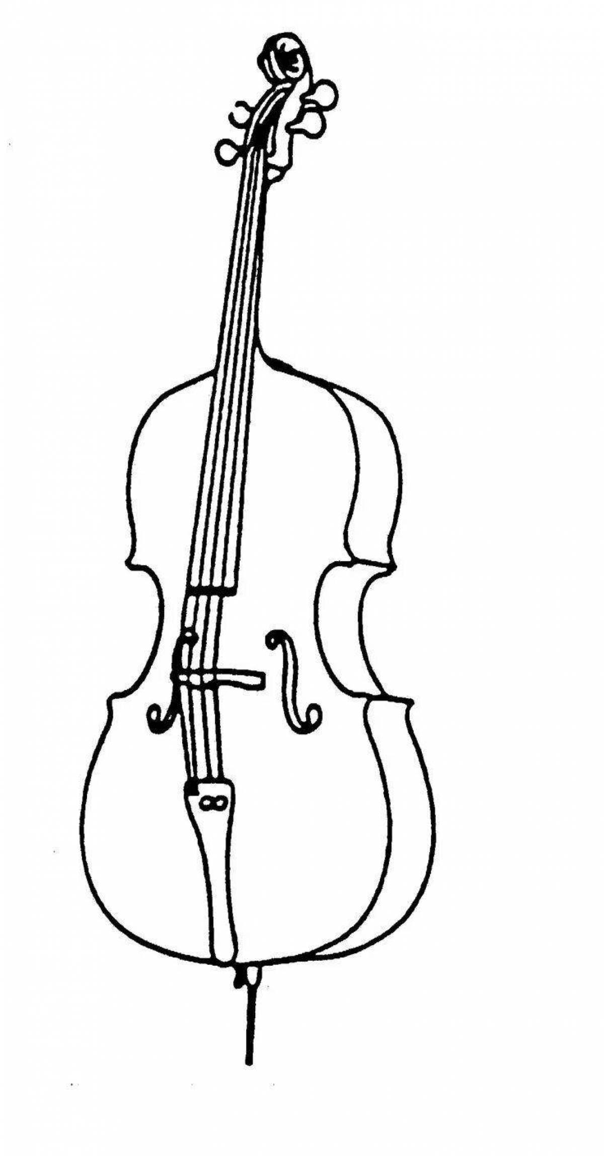 Мирная скрипка и виолончель раскраска