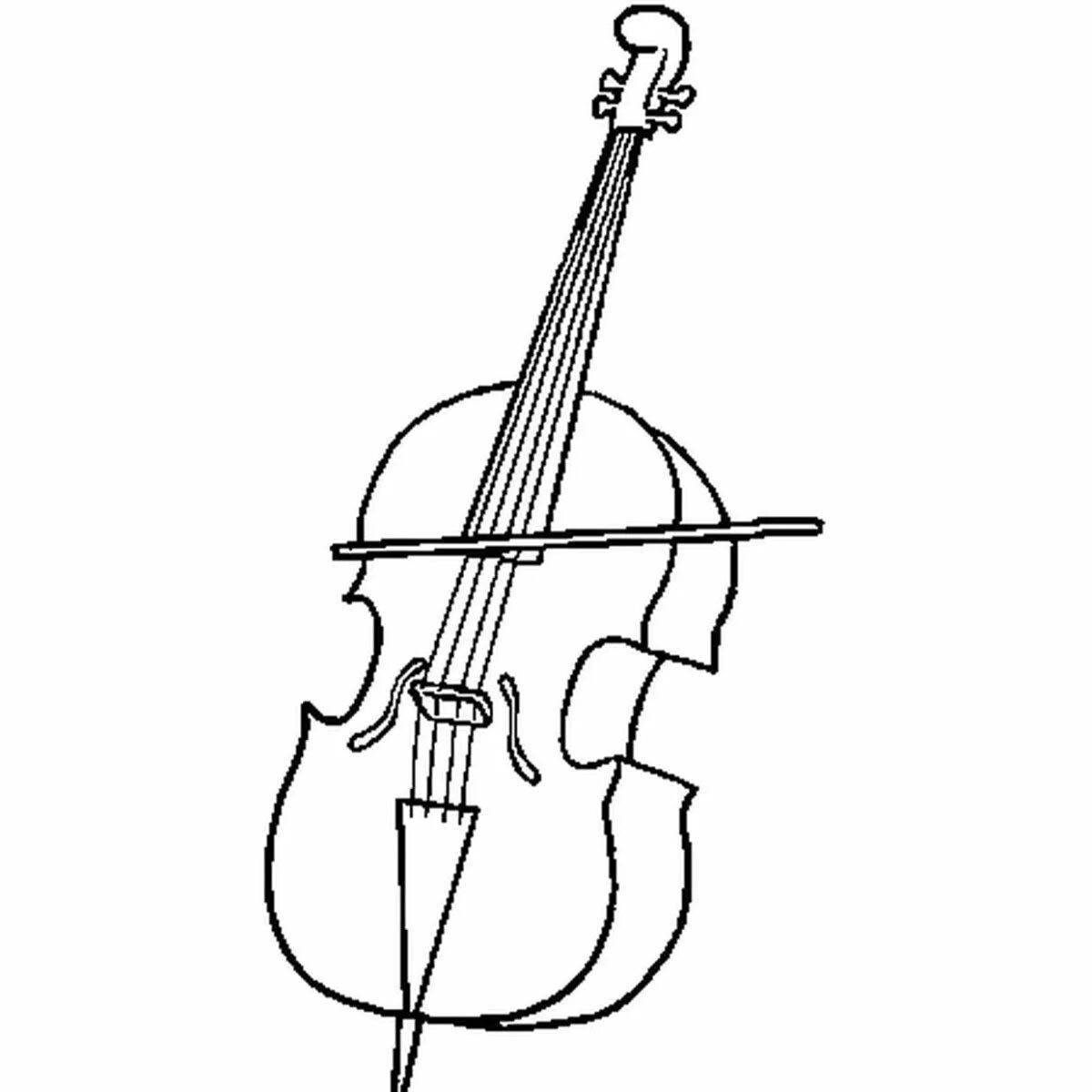 Королевская скрипка и виолончель раскраска