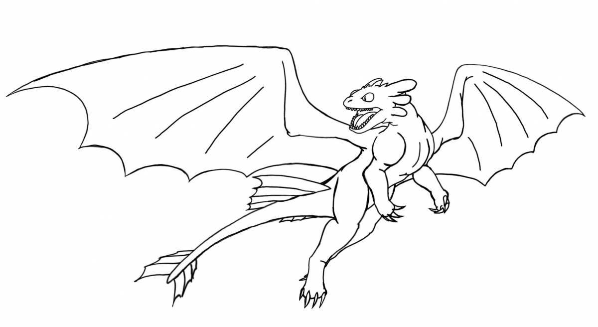 Exquisite night fury coloring page